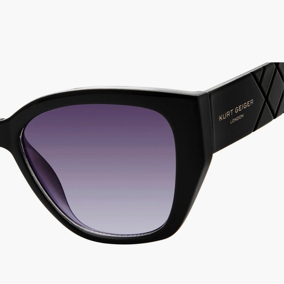 Kurt Geiger Black Oversized Sunglasses - Picture 3 of 10